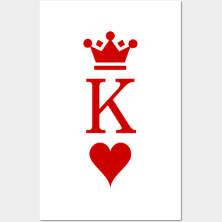 Classy Valentine's Day King Of Hearts Classic Playing Card Style Posters and Art